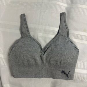 Puma Light Gray Seamless Support Sports Bra